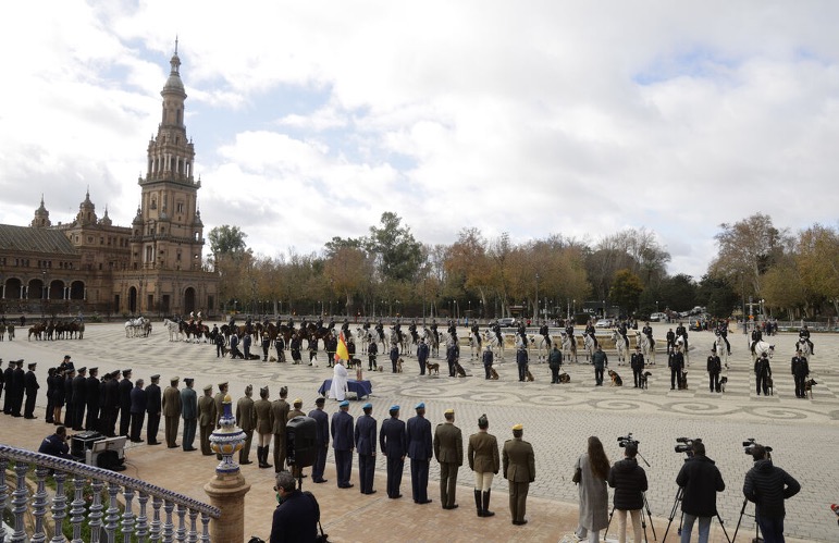 Unidades Cinológicas del Ejército del Aire y del Espacio de la provincia de Sevilla participan en la tradicional cita de San Antón